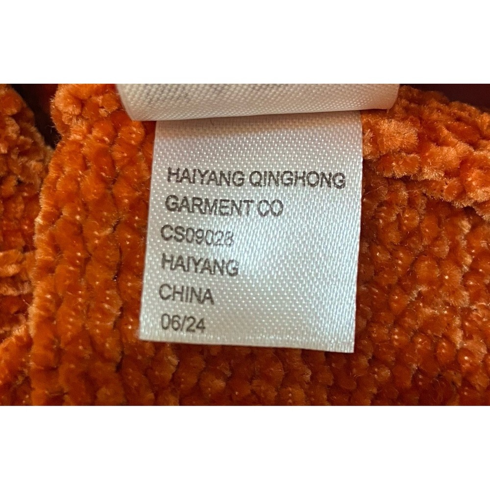 Tommy Bahama Chenille Burnt Orange Sweater Girls Size S 5/6 Super Soft Rust Cozy - Picture 9 of 10